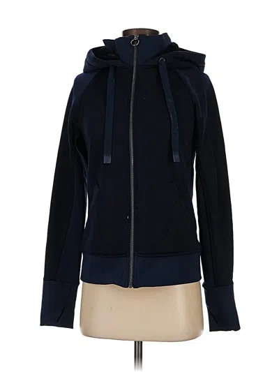 Pre-owned Athleta Zip Up Hoodie In Blue