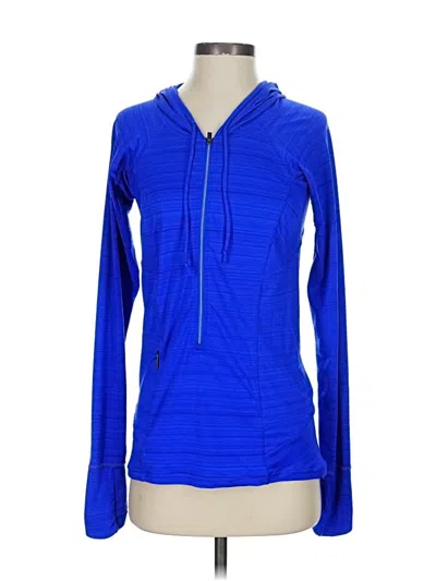 Pre-owned Athleta Zip Up Hoodie In Blue