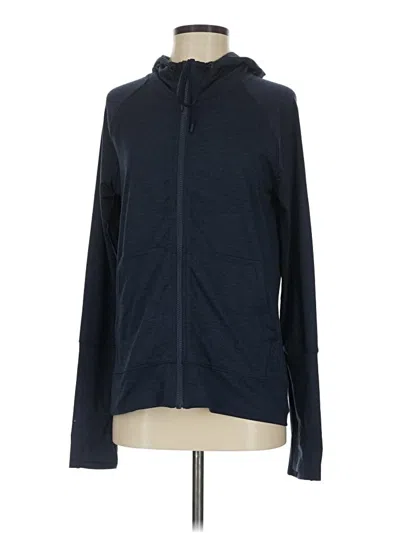 Pre-owned Athleta Zip Up Hoodie In Blue
