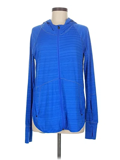 Pre-owned Athleta Zip Up Hoodie In Blue