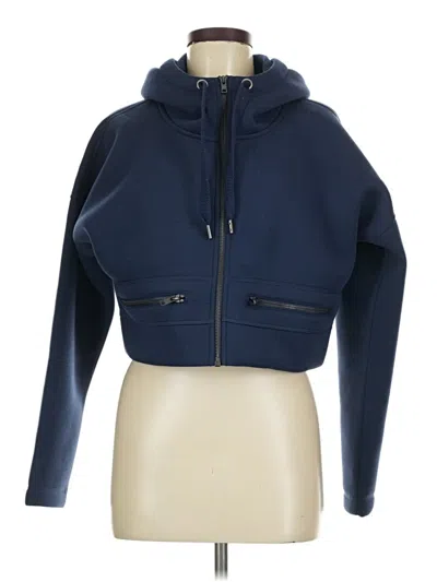 Pre-owned Athleta Zip Up Hoodie In Blue