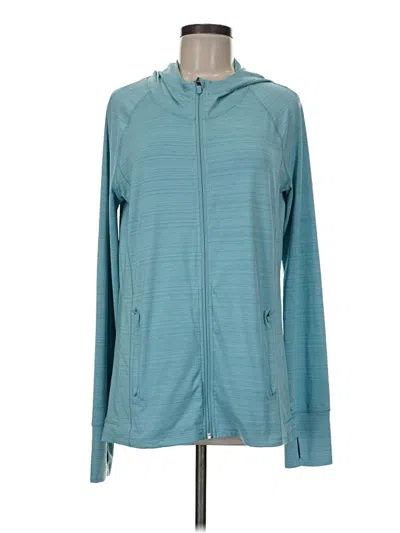 Pre-owned Athleta Zip Up Hoodie In Blue