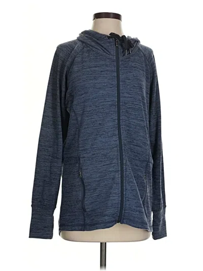 Pre-owned Athleta Zip Up Hoodie In Blue