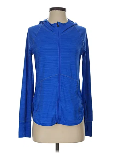 Pre-owned Athleta Zip Up Hoodie In Blue