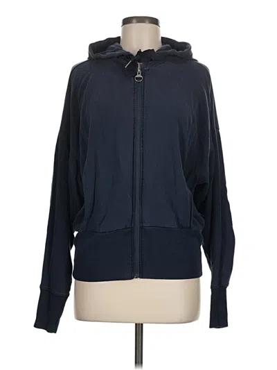 Pre-owned Athleta Zip Up Hoodie In Blue