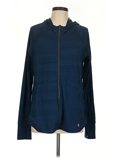 Pre-owned Athleta Zip Up Hoodie In Blue
