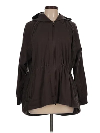Pre-owned Athleta Zip Up Hoodie In Brown