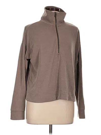 Pre-owned Athleta Zip Up Hoodie In Brown