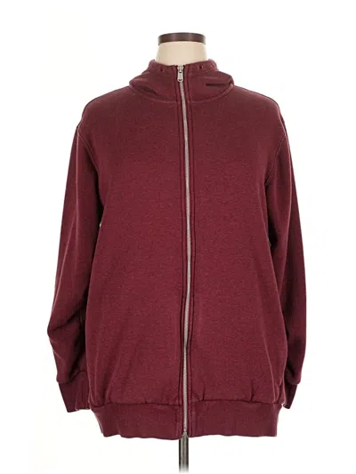 Pre-owned Athleta Zip Up Hoodie In Burgundy