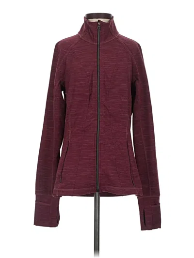 Pre-owned Athleta Zip Up Hoodie In Burgundy