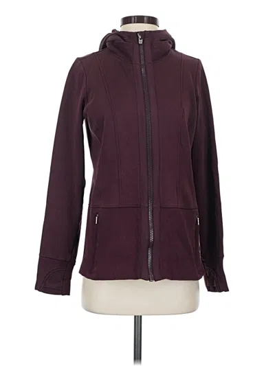 Pre-owned Athleta Zip Up Hoodie In Burgundy