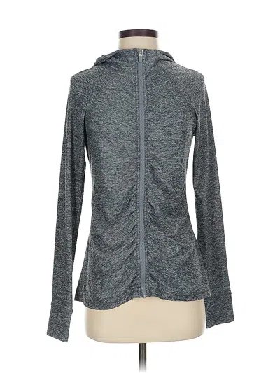 Pre-owned Athleta Zip Up Hoodie In Gray