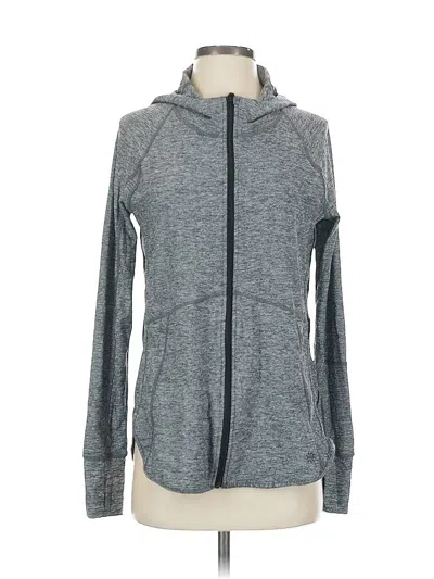 Pre-owned Athleta Zip Up Hoodie In Gray