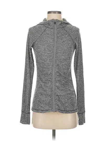 Pre-owned Athleta Zip Up Hoodie In Gray