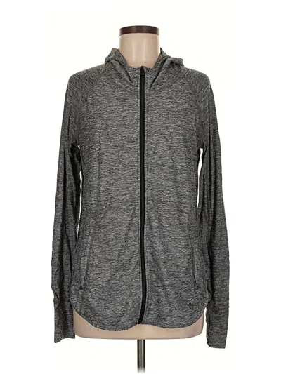 Pre-owned Athleta Zip Up Hoodie In Gray