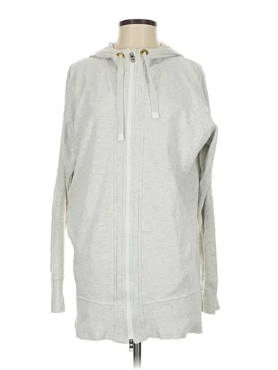 Pre-owned Athleta Zip Up Hoodie In Gray