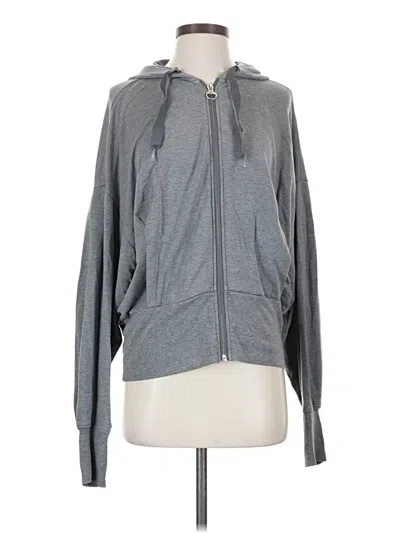 Pre-owned Athleta Zip Up Hoodie In Gray