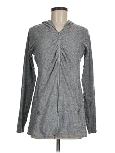 Pre-owned Athleta Zip Up Hoodie In Gray