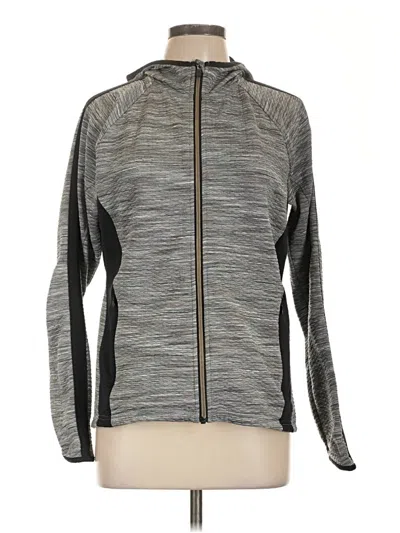 Pre-owned Athleta Zip Up Hoodie In Gray