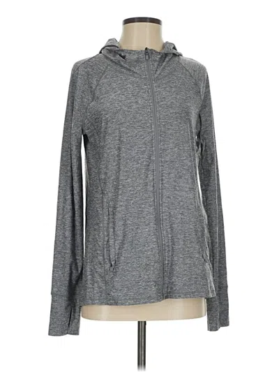 Pre-owned Athleta Zip Up Hoodie In Gray