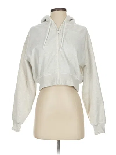 Pre-owned Athleta Zip Up Hoodie In Gray
