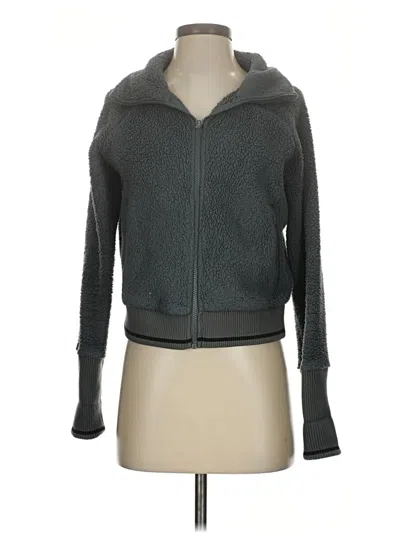 Pre-owned Athleta Zip Up Hoodie In Gray