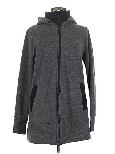 Pre-owned Athleta Zip Up Hoodie In Gray