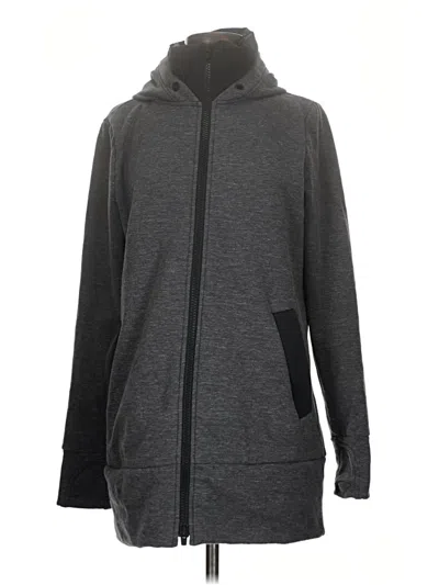 Pre-owned Athleta Zip Up Hoodie In Gray