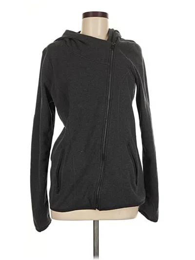 Pre-owned Athleta Zip Up Hoodie In Gray