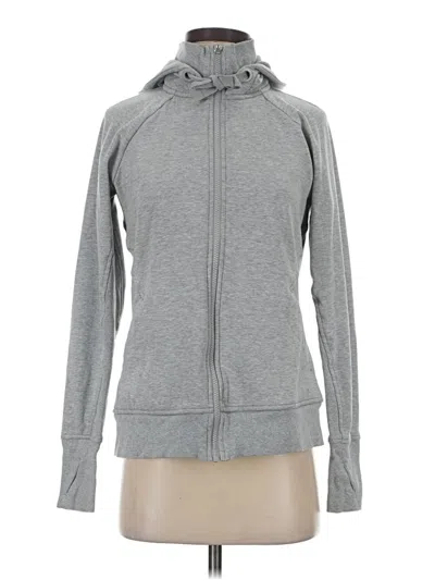 Pre-owned Athleta Zip Up Hoodie In Gray