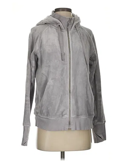 Pre-owned Athleta Zip Up Hoodie In Gray