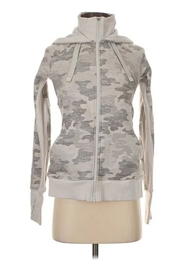 Pre-owned Athleta Zip Up Hoodie In Gray