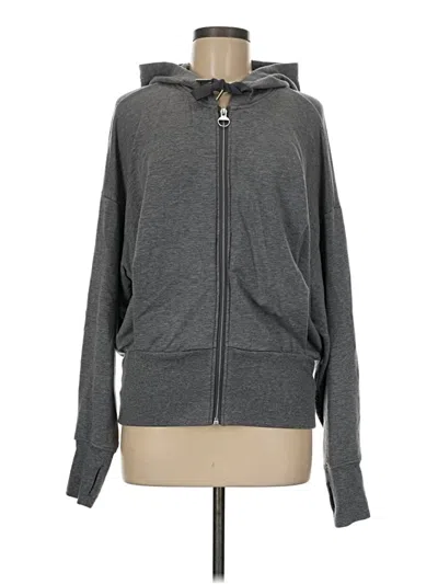 Pre-owned Athleta Zip Up Hoodie In Gray