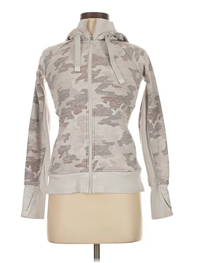 Pre-owned Athleta Zip Up Hoodie In Gray