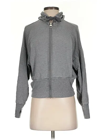 Pre-owned Athleta Zip Up Hoodie In Gray