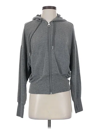 Pre-owned Athleta Zip Up Hoodie In Gray