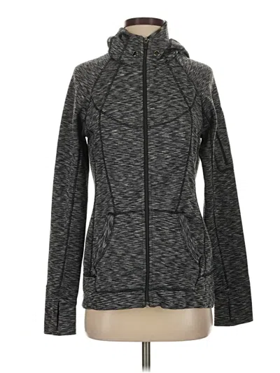 Pre-owned Athleta Zip Up Hoodie In Gray