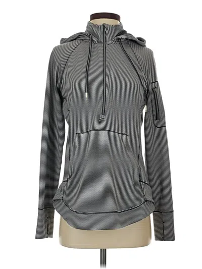 Pre-owned Athleta Zip Up Hoodie In Gray