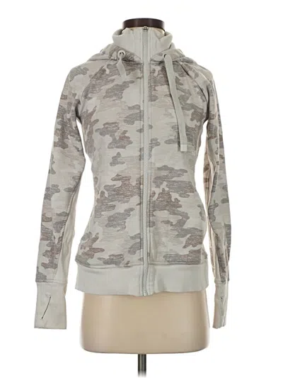 Pre-owned Athleta Zip Up Hoodie In Gray