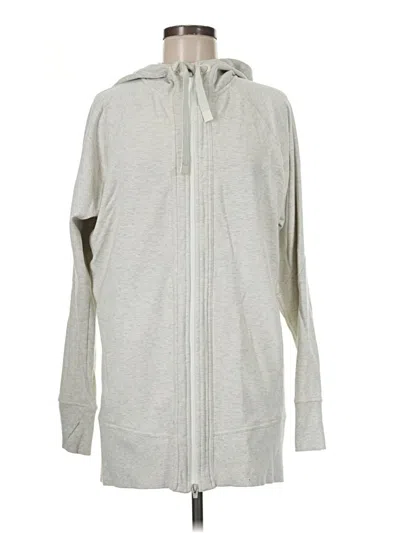 Pre-owned Athleta Zip Up Hoodie In Gray