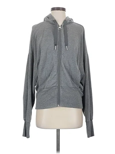 Pre-owned Athleta Zip Up Hoodie In Gray
