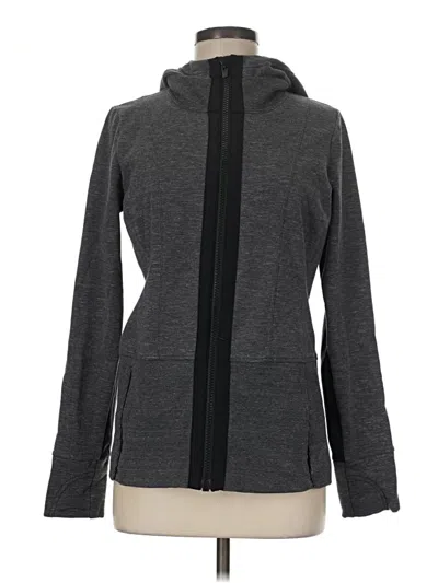 Pre-owned Athleta Zip Up Hoodie In Gray