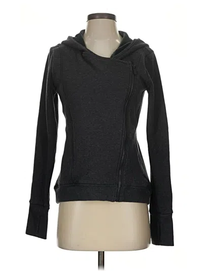 Pre-owned Athleta Zip Up Hoodie In Gray