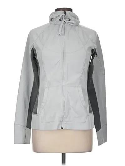 Pre-owned Athleta Zip Up Hoodie In Gray
