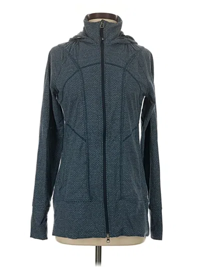 Pre-owned Athleta Zip Up Hoodie In Gray