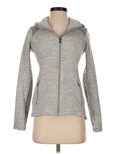 Pre-owned Athleta Zip Up Hoodie In Gray