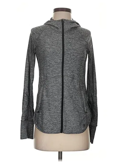 Pre-owned Athleta Zip Up Hoodie In Gray