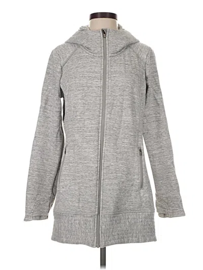 Pre-owned Athleta Zip Up Hoodie In Gray