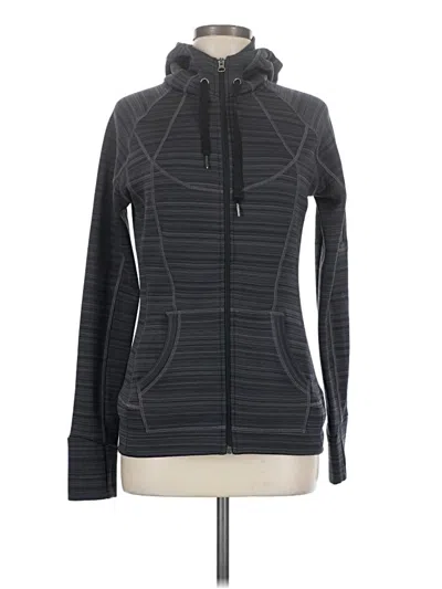 Pre-owned Athleta Zip Up Hoodie In Gray