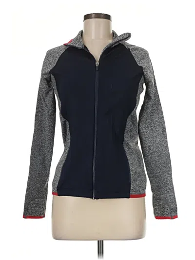 Pre-owned Athleta Zip Up Hoodie In Gray